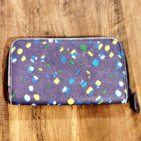 Vera Bradley Purple Speckle Zip Around Wallet - Picture 2 of 5